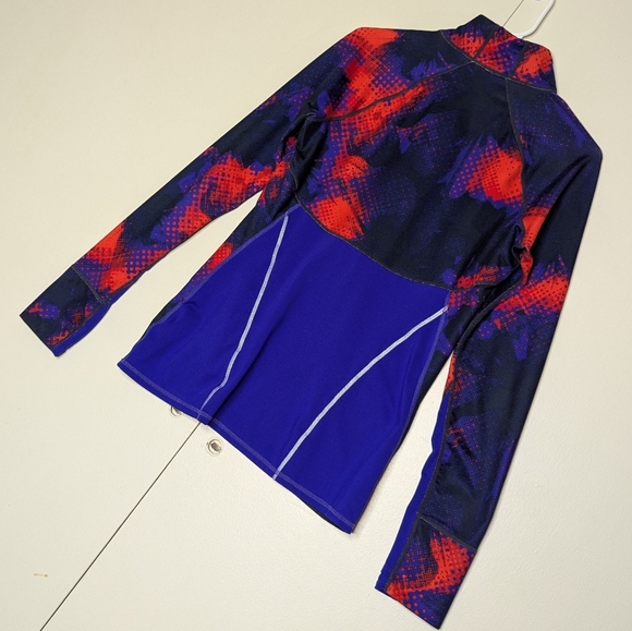 Athleta Women's Running Wild Red Purple Shirt Half‎ Zip Long Sleeve Pullover - Picture 5 of 6